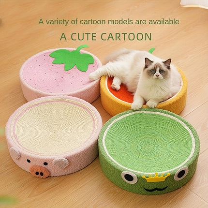 Cat Scratching Board Bed 3 in 1 Round Large Durable Pet Toy Furniture Protector
