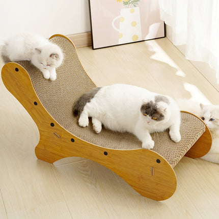 2 in1 Cat Scratcher Cat Bed Lounge Chair Cardboard for Kittens Scratching Pad