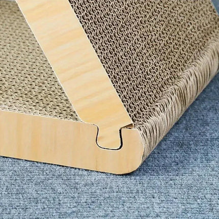Triangular Cat Scratching Board Corrugated Paper Scratcher Pad Scraper Kitten