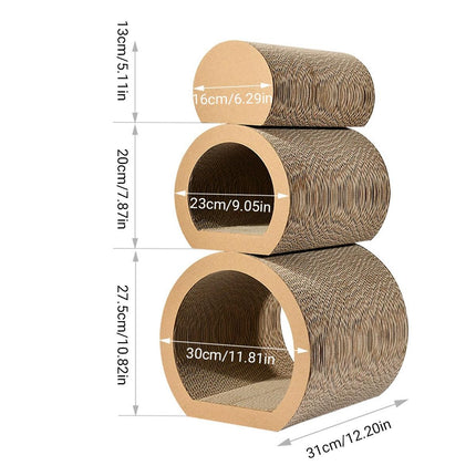 3pcs Cat Scratching Tunnel Wearable Claw Sharpening Toys for Cats Pet Play