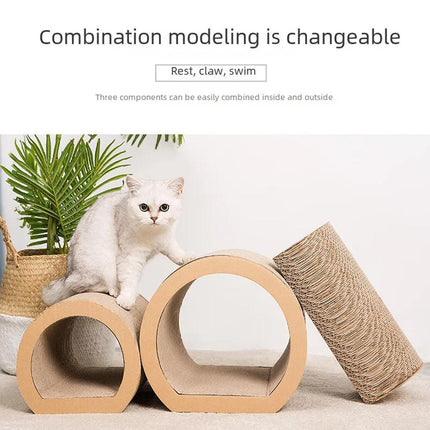 3pcs Cat Scratching Tunnel Wearable Claw Sharpening Toys for Cats Pet Play