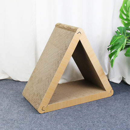 Triangular Cat Scratching Board Corrugated Paper Scratcher Pad Scraper Kitten