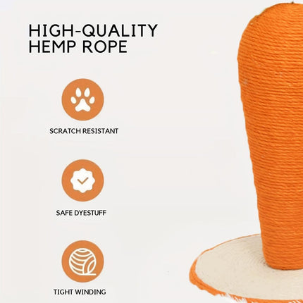 Carrot Cat Scratching Post Vertical Climbing Frame Interactive Toy for Cats