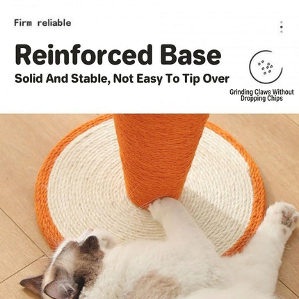 Carrot Cat Scratching Post Vertical Climbing Frame Interactive Toy for Cats