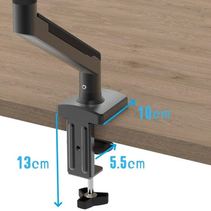 Monitor Free Hover Telescopic Arm Mount Black Ergonomic Adjustable