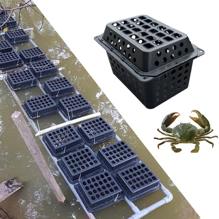 Crab Farming Cage 35CM Seafood Breeding Box Trap Container Aquatic Farm Fishing