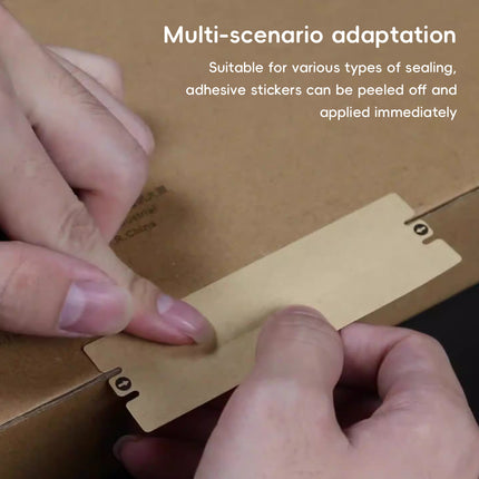 1Pack Kraft Paper Box Sealing Label Shipping Parcel Security Express Easy Tear
