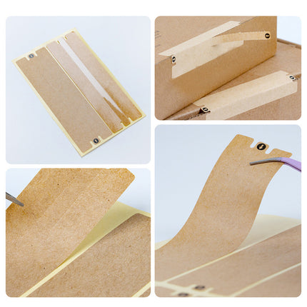 1Pack Kraft Paper Box Sealing Label Shipping Parcel Security Express Easy Tear