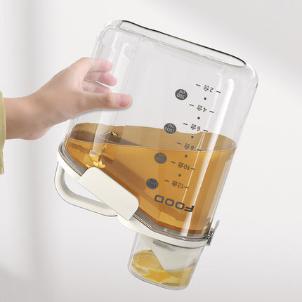 2Sizes Portable Transparent Grain Storage Jar Cat Food Rice Snack Tea Container