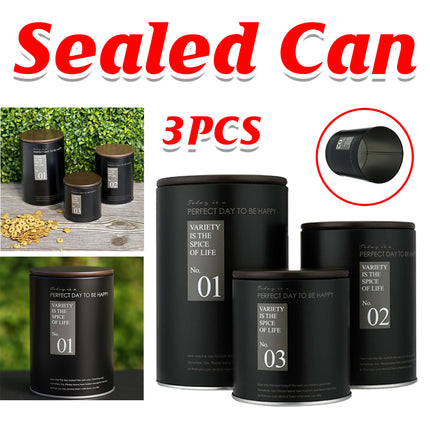 Home Iron Sealed Jar Large-Capacity Storage Box for Snacks Nuts Candy Tea