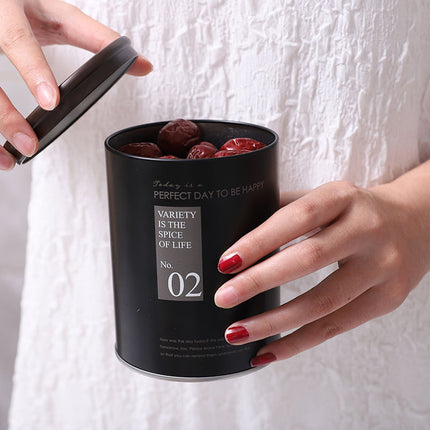 Home Iron Sealed Jar Large-Capacity Storage Box for Snacks Nuts Candy Tea