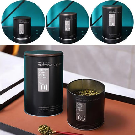 Home Iron Sealed Jar Large-Capacity Storage Box for Snacks Nuts Candy Tea