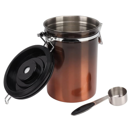 Stainless Steel Coffee Bean Tea Airtight Canister Leakproof Moistureproof