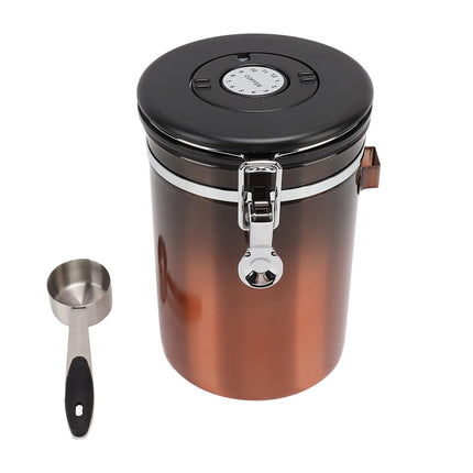 Stainless Steel Coffee Bean Tea Airtight Canister Leakproof Moistureproof