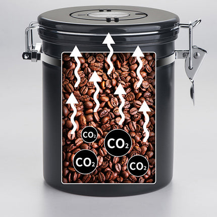 Stainless Steel Coffee Bean Tea Airtight Canister Leakproof Moistureproof