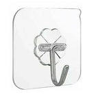 24-48Pcs Clear Seamless Adhesive Hook Strong Stick Wall Hook Load Kitchen Hanger - Aimall