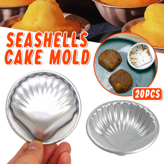 20pcs Shell Shape Baking Molds Pudding Cake Mold DIY Pastry Baking Tools Set