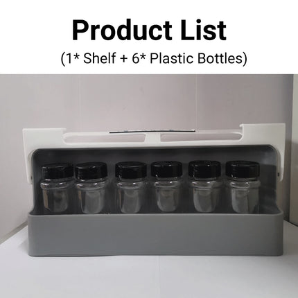 Wall Mounted Spice Container Rack Adjustable Seasoning Storage Box Set Use