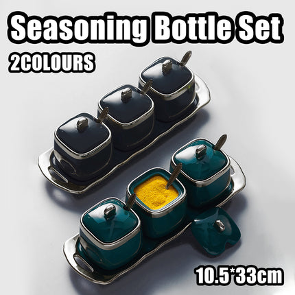 Seasoning Jar Household Kitchen Covered Seasoning Box Spice Container Organizer