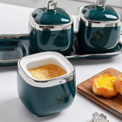 Seasoning Jar Household Kitchen Covered Seasoning Box Spice Container Organizer