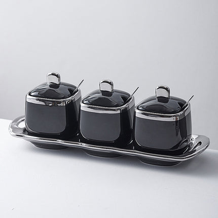 Seasoning Jar Household Kitchen Covered Seasoning Box Spice Container Organizer