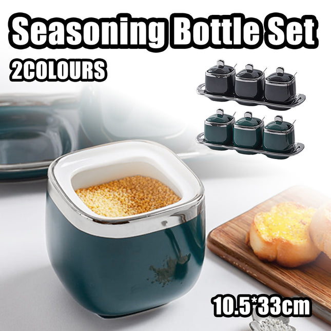 Seasoning Jar Household Kitchen Covered Seasoning Box Spice Container Organizer