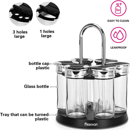 Kitchen Pepper Salt Spice Shakers Set Chef Home Use Food Grade Adjustable Holes