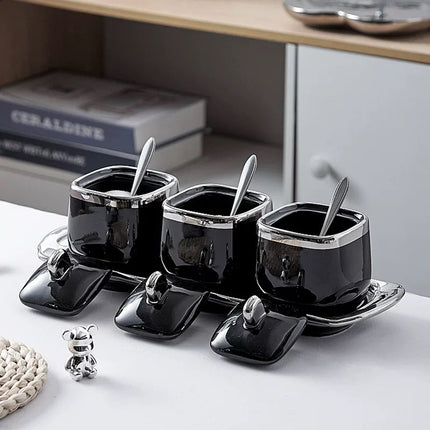 Seasoning Jar Household Kitchen Covered Seasoning Box Spice Container Organizer