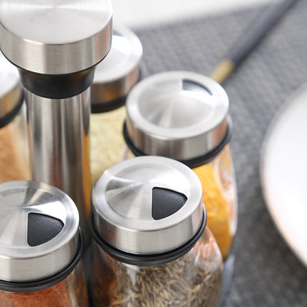 Rotating Spice Rack Seasoning Jar Kitchen Organizer Storage Stand Countertop