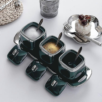 Seasoning Jar Household Kitchen Covered Seasoning Box Spice Container Organizer