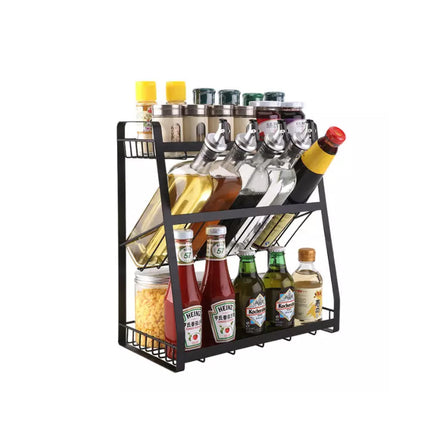 3 Tier Spice Rack Storage Kitchen Condiment Storage Cabinet Shelf Organizer