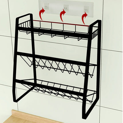 3 Tier Spice Rack Storage Kitchen Condiment Storage Cabinet Shelf Organizer