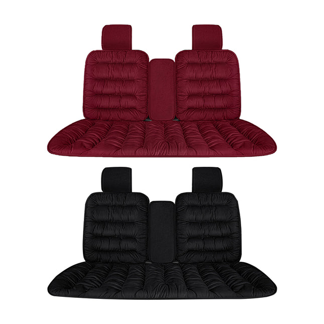 Winter Thick Warm Plush Car Seat Cover with Backrest Universal Fit Rear Row