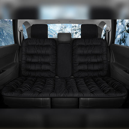 Winter Thick Warm Plush Car Seat Cover with Backrest Universal Fit Rear Row