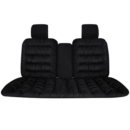 Winter Thick Warm Plush Car Seat Cover with Backrest Universal Fit Rear Row