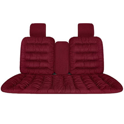 Winter Thick Warm Plush Car Seat Cover with Backrest Universal Fit Rear Row