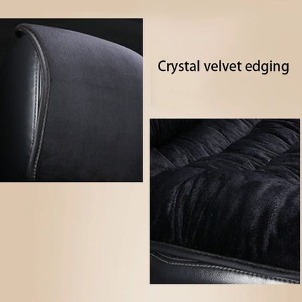 Winter Thick Warm Plush Car Seat Cover with Backrest Universal Fit Rear Row