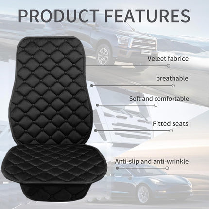 Short Plush Car Front Seat Cushion Winter Protective Warm Thermal Soft Fit
