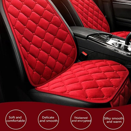 Short Plush Car Front Seat Cushion Winter Protective Warm Thermal Soft Fit