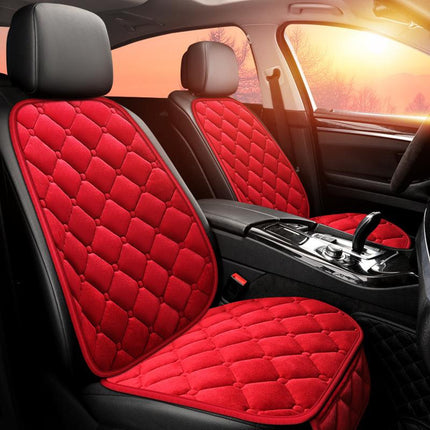 Short Plush Car Front Seat Cushion Winter Protective Warm Thermal Soft Fit