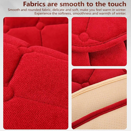 Short Plush Car Front Seat Cushion Winter Protective Warm Thermal Soft Fit