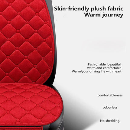 Short Plush Car Front Seat Cushion Winter Protective Warm Thermal Soft Fit
