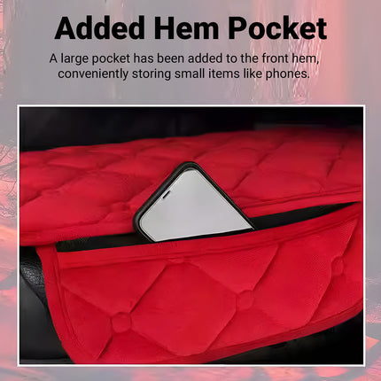 Short Plush Car Front Seat Cushion Winter Protective Warm Thermal Soft Fit