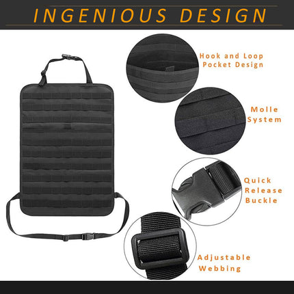 Car Universal Rear Seat 6-Piece Storage Bag Set Space Saving Waterproof Durable