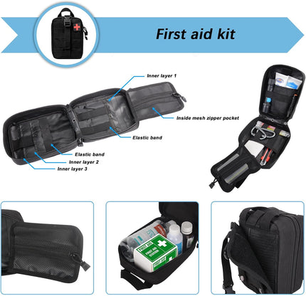 Car Universal Rear Seat 6-Piece Storage Bag Set Space Saving Waterproof Durable