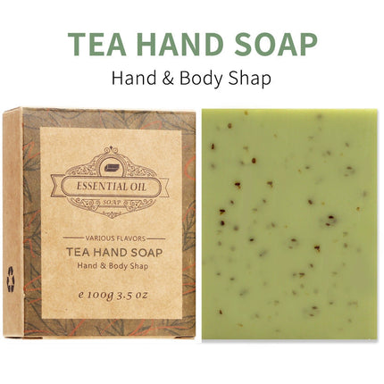 2PCS Seaweed Scrub Body Soap Bar with Granules Exfoliating Bath Cleanser Gift