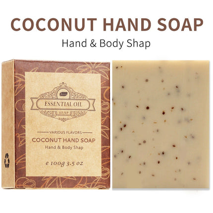 2PCS Seaweed Scrub Body Soap Bar with Granules Exfoliating Bath Cleanser Gift