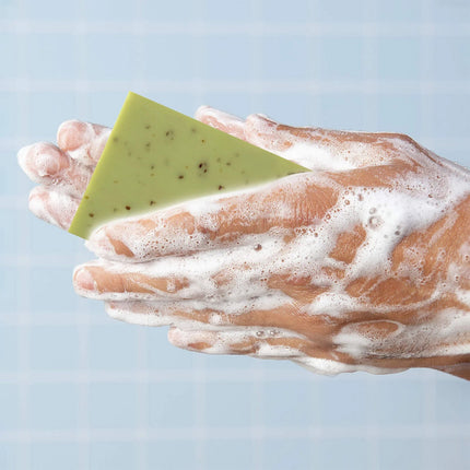 2PCS Seaweed Scrub Body Soap Bar with Granules Exfoliating Bath Cleanser Gift
