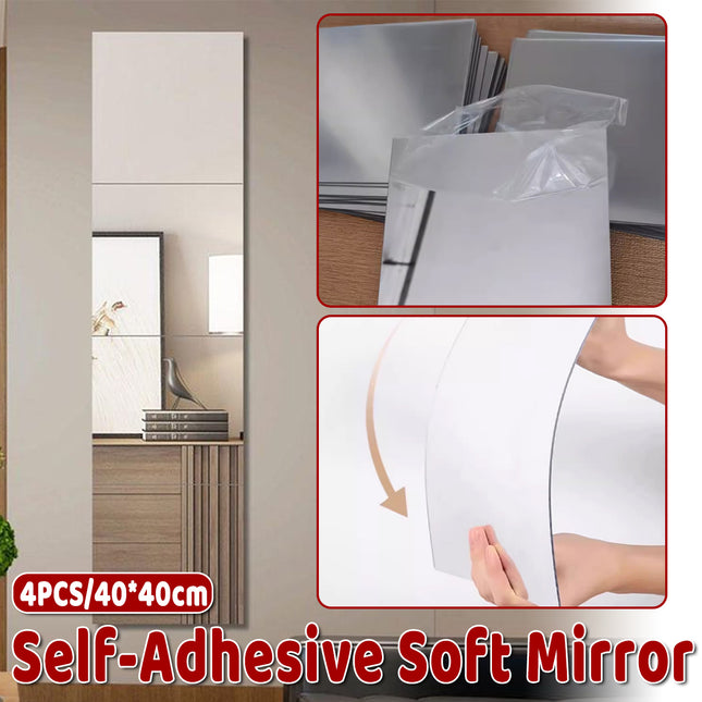 Acrylic Self-Adhesive Wall Mirror Sticker Easy Installation Removable Durable