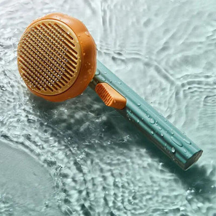 Self Cleaning Slicker Comb For Dog Cat Rabbit Puppy Grooming Pumpkin Brush Tool - Aimall